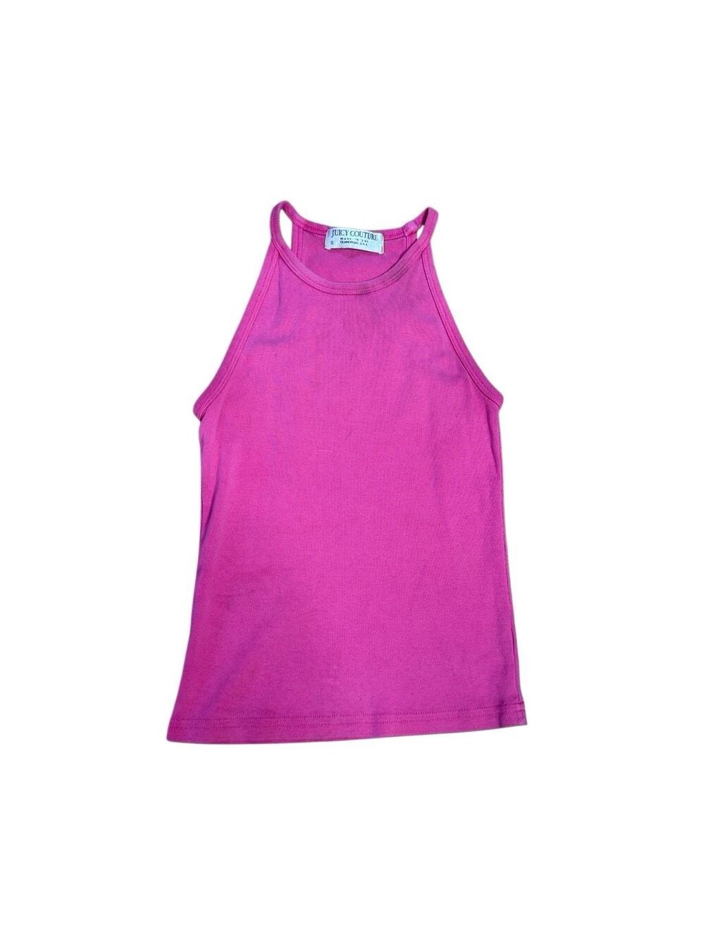 Y2K Vintage Juicy Couture Hot Pink High Neck Tank Small